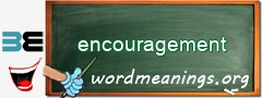 WordMeaning blackboard for encouragement